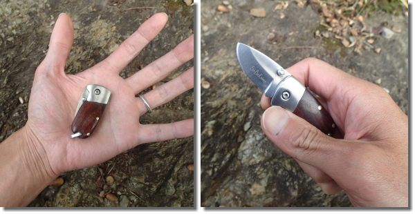 世界最小クラスの超小型フォールディングナイフ、ミニナイフ、ちびナイフ